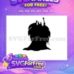 Free iconic horned silhouette Free staff wielding Maleficent Sleeping Beauty Free SVG - Instant Download