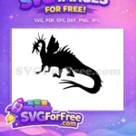 Free Black Dragon Silhouette Free Maleficent Roaring Aurora Princess Free SVG - Instant Download