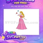 Free pink gown Free smiling Aurora Disney Princess Free SVG - Instant Download