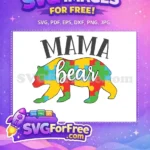 Free Autism Mama Bear Free Colorful Puzzle Quotes Free SVG - Instant Download