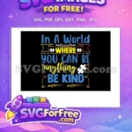 Free Kindness Puzzle Design Free Colorful Message Autism Quote Free SVG - Instant Download