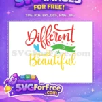 Free Red Different Blue Heart Free Green Banner Autism Quotes Free SVG - Instant Download