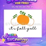 Free Orange and White Pumpkins Free Curly Green Stems Autumn Quotes Free SVG - Instant Download