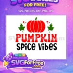 Free Red Pumpkin Free Green Maple Leaves Autumn Quotes Free SVG - Instant Download