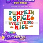 Free Colorful Pumpkin Spice Free Wavy Autumn Leaves Autumn Quotes Free SVG - Instant Download