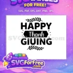Free Happy Giving Free Thank banner Autumn Quotes Free SVG - Instant Download