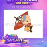 Free Happy Aang Free Red Fan Avatar The Last Airbender Free SVG - Instant Download