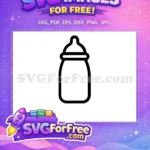 Free Classic Black Outline Free Feeding Supply Icon Infant Care Design Free SVG - Instant Download