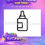 Free Simple Baby Bottle Free Feeding Accessory Outline Free SVG - Instant Download
