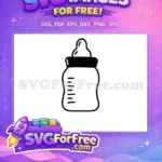 Free Black Outline Free Simple Measurement Lines Newborn Feeding Free SVG - Instant Download