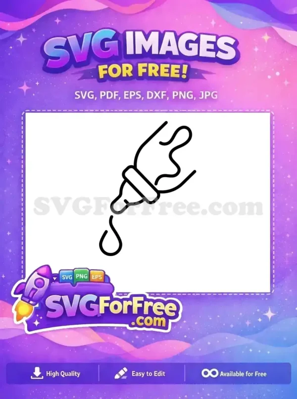 A free design of a baby bottle, tilted with a single milk drop falling. Ideal for newborn projects, free vector art.