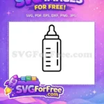 Free Simple Outline Design Free Infant Feeding Accessory New Parent Essential Free SVG - Instant Download