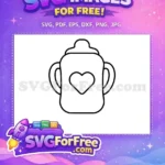 Free Baby Bottle Free Heart Design Newborn Essentials Free SVG - Instant Download