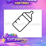 Free Simple Baby Bottle Free Transparent Outline Nursery Free SVG - Instant Download
