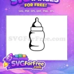 Free outlined design Free feeding supplies Baby Shower Free SVG - Instant Download