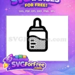 Free Simple Black Baby Bottle Free Polka Dot Filled Newborn Free SVG - Instant Download