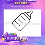 Free Outline Milk Feeder Free Nursery Essential Baby Shower Free SVG - Instant Download