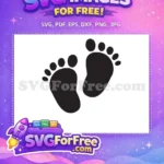 Free Black Baby Feet Outlines Free Newborn Shower Decoration Keepsake Free SVG - Instant Download