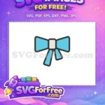 Free Blue Bow Free Beige Center Baby Icon Free SVG - Instant Download