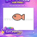 Free Peach Fish Free Simple Outline Baby Line Icons Free SVG - Instant Download