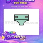 Free Mint Diaper Free Cream Tabs Baby Free SVG - Instant Download