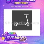 Free White Scooter Outline Free Minimalist Design Baby Line Icons Free SVG - Instant Download