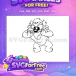 Free Fierce Free Brown Baby Looney Tunes Cartoon Free SVG - Instant Download