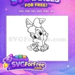 Free Baby Bugs Free Cute Bow Baby Looney Tunes Free SVG - Instant Download