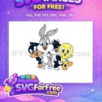 Free Cute Happy Babies Free Colorful Cartoon Friends Baby Looney Tunes Free SVG - Instant Download