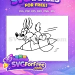 Free grinning Taz Free speeding rocket Baby Looney Tunes Cartoon Free SVG - Instant Download