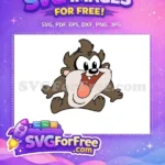 Free Taz Happy Free Brown Mouth Baby Looney Free SVG - Instant Download