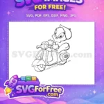 Free Tweety Free Scooter Baby Looney Tunes Cartoon Free SVG - Instant Download
