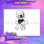 Free Daffy Free Baseball Baby Looney Tunes Cartoon Free SVG - Instant Download