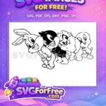 Free happy Free playful Baby Looney Tunes Cartoon Free SVG - Instant Download