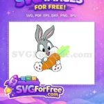 Free Happy Grey Free Carrot Baby Looney Tunes Free SVG - Instant Download