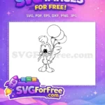Free Bugs Free Balloons Baby Looney Tunes Cartoon Free SVG - Instant Download