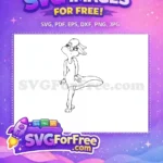 Free Sassy Free Dress Baby Looney Tunes Cartoon Free SVG - Instant Download