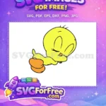 Free Sleeping Free Yellow Tweety Baby Looney Tunes Free SVG - Instant Download