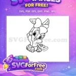 Free Lola Free Bow-E Baby Looney Tunes Free SVG - Instant Download