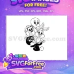 Free Happy Baby Characters Free Cute Looney Friends Baby Looney Tunes Free SVG - Instant Download