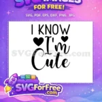 Free Cute Free Black Hearts Script Baby Free SVG - Instant Download