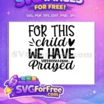 Free Child Blessing Free Heart Foliage Baby Onesies Free SVG - Instant Download