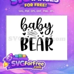 Free script baby Free bear hearts stars Onesie Free SVG - Instant Download