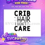 Free Crib Hair Free Black Stars Baby Onesie Free SVG - Instant Download