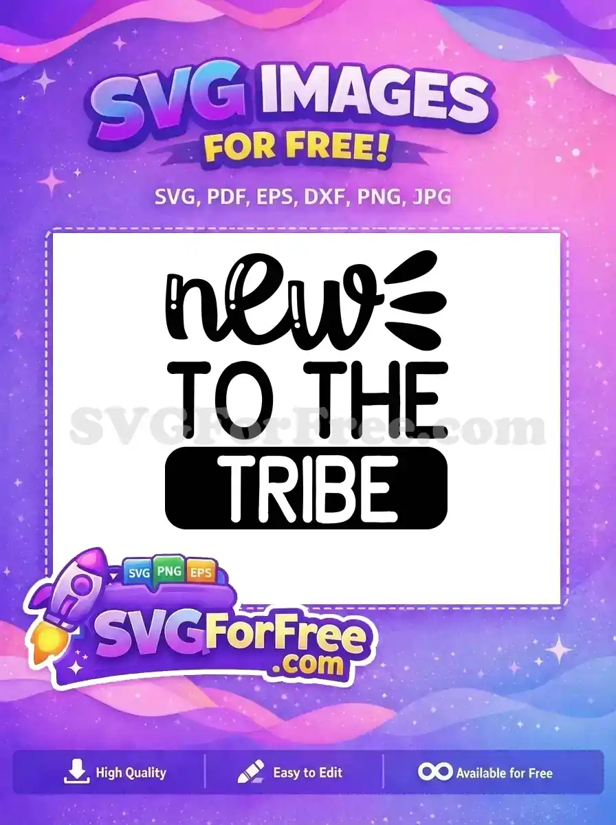 A free 'News TO THE TRIBE' SVG design featuring mixed fonts, ideal for unique crafts. Download this free graphic now!