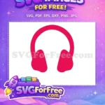Free Pink Headphones Free TikTok Music Trendy Free SVG - Instant Download