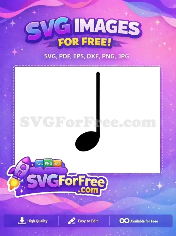 Free Black Music Note Free TikTok Style Free SVG