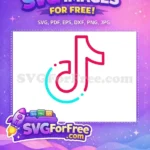 Free Pink Turquoise Accents Free TikTok Logo Design Free SVG - Instant Download