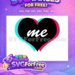 Free Cyan Accent Free Pink Side TikTok Free SVG - Instant Download