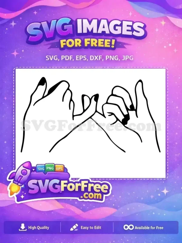 Free Pinky Promise Free Outline TikTok Free SVG